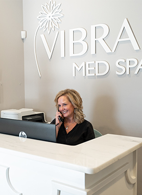The Vibrant Experience the front desk area of vibrant med spa
